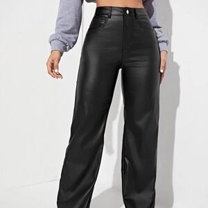 High Waist Leather Pants